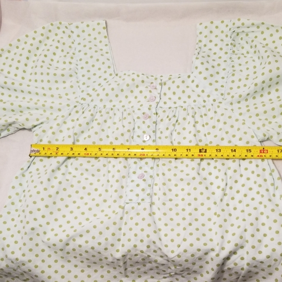 TRAMP polka dot square neck blouse s - Picture 6 of 8